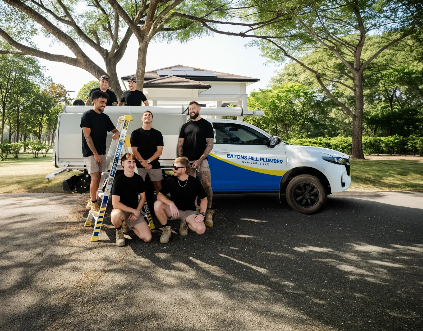 Eatons Hill Plumber ute and team